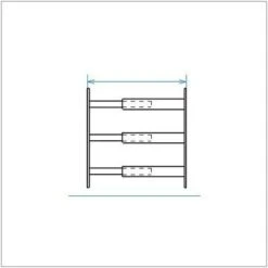 Mottez Barreau Télescopique - 3 Barreaux 55 à 103cm - Noir