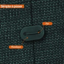 Lot De 5 Kits De Fixation Pour Brise Vue, Canisse Anti-UV - 30 Plaquettes + 4.20 M De Fil - Vert - Linxor -Mottetch Boutique 17081618 3