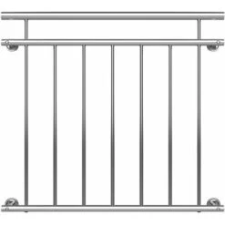 Balustrade De Balcon Français Acier Inoxydable 100-225cm Garde-corps Tiges 100 Cm 7 Balustrade De Balcon Français Acier Inoxydable 100-225cm Garde-corps Tiges 100 Cm -Mottetch Boutique 18475038 3
