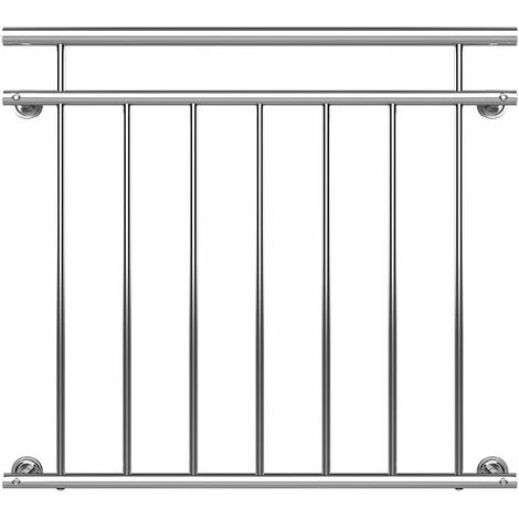 Balustrade De Balcon Français Acier Inoxydable 100-225cm Garde-corps Tiges 100 Cm 3 Balustrade De Balcon Français Acier Inoxydable 100-225cm Garde-corps Tiges 100 Cm – Image 3