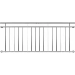 Balustrade De Balcon Français Acier Inoxydable 100-225cm Garde-corps Tiges 225cm (de) -Mottetch Boutique 18475047 3