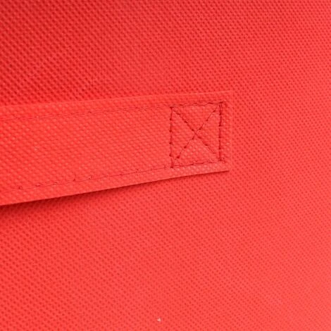 Cube De Rangement Intissé 28x28cm - Lot De 2 - Casâme - Rouge 2 Cube De Rangement Intissé 28x28cm - Lot De 2 - Casâme - Rouge – Image 2