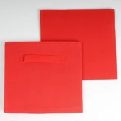Cube De Rangement Intissé 28x28cm - Lot De 2 - Casâme - Rouge -Mottetch Boutique 19292592 3