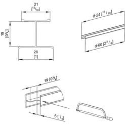 Profil En H Pour Porte 19 Mm - L : 1800 Mm - Argent -Mottetch Boutique 2370401 4