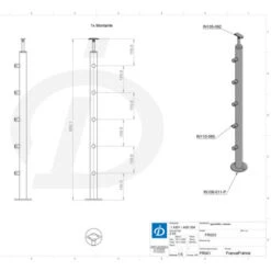 Poteau Pour Kit Garde-Corps INOX DESIGN 100 -Mottetch Boutique 28590669 3