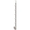 Poteau Rond Pose Latérale, Inox 304, Avec 5 Supports Pour Barre Diam 12mm 118