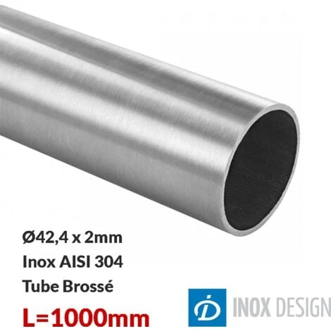 Tube 42,4x2mm, Inox 304, Longueur 1000mm 1 Tube 42,4x2mm, Inox 304, Longueur 1000mm