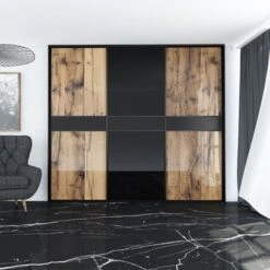 Kit SLID'UP 280 Aluminium Anodisé Noir Pour 3 Portes De Placard Coulissantes 18 Mm - Rail 3 M - 50 Kg 7 Kit SLID'UP 280 Aluminium Anodisé Noir Pour 3 Portes De Placard Coulissantes 18 Mm - Rail 3 M - 50 Kg -Mottetch Boutique 29763790 3