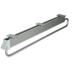 Emuca - Porte-vêtements Extractible Pour Armoire Grande Profondeur Self 800 Mm, Acier Et Plastique, Gris Métallisé