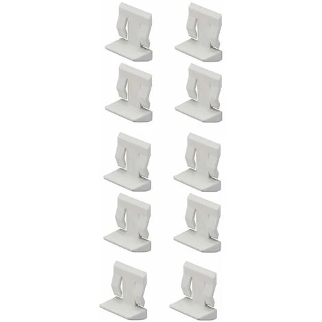 10x Taquet étagère Blanc Tablette Verre Meuble Support Plastique Fixation 1 10x Taquet étagère Blanc Tablette Verre Meuble Support Plastique Fixation