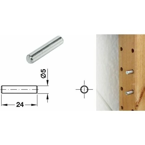 20x Taquet étagère Universel Acier Tenon 5mm X 24mm Tige Support Meuble Placard Armoire 2 20x Taquet étagère Universel Acier Tenon 5mm X 24mm Tige Support Meuble Placard Armoire – Image 2