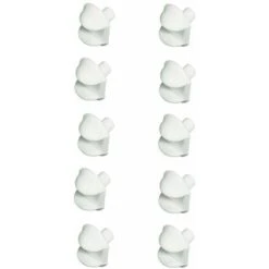 20x Taquet Plastique Blanc Pour Tablette Verre 5mm Meuble étagère
