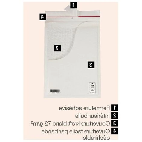 Pochette Matelassée Bulles 120 X 210mm - COLIS DE 200 4 Pochette Matelassée Bulles 120 X 210mm - COLIS DE 200 – Image 4