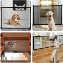 AIDUCHO Barrière De Sécurité Chien,Barrière Pour Animal Domestique, Animal Domestique Rétractable Barrières Pour Escalier Cuisine Portable Pliable Installer N'importe Où,Noir (180 X 72cm) 9 AIDUCHO Barrière De Sécurité Chien,Barrière Pour Animal Domestique, Animal Domestique Rétractable Barrières Pour Escalier Cuisine Portable Pliable Installer N'importe Où,Noir (180 X 72cm) -Mottetch Boutique 33917042 5