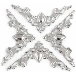 Lot De 40 Pochettes Décoratives En Métal Vieilli Pour Scrapbooking, Albums, Menus Et Coins