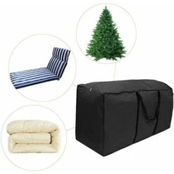 Extrêmement Grand Sac De Rangement Pour Coussins De Salon De Jardin Draps Oreillers Coussins Sac à Main Avec Poignée 210D Oxford Imperméable (116x35x50cm) -Mottetch Boutique 39670087 3