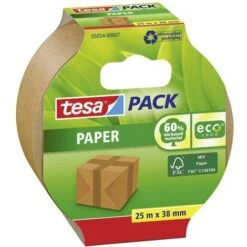 Bande Demballage Tesapack® EcoLogo® Tesa 05054-00007-01 Marron (L X L) 25 M X 38 Mm Adhésif Thermofusible 1 Pc(s)
