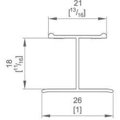 Profil En H Pour Porte 18 Mm - L : 1800 Mm - Argent -Mottetch Boutique 455927 4