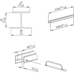 Profil En H Pour Porte 18 Mm - L : 1800 Mm - Argent -Mottetch Boutique 455927 5