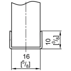 Profil En U Pour Porte 16 Mm - L : 3000 Mm - Or -Mottetch Boutique 455938 4