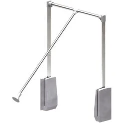 Elévateur De Penderie Acier - Boîtier Argent - Largeur Dressing 920-1240 Mm