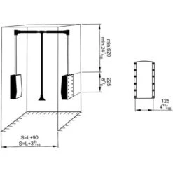 Elévateur De Penderie Acier - Boîtier Argent - Largeur Dressing 920-1240 Mm -Mottetch Boutique 455970 4