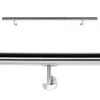 Kit Main Courante Rambarde Support Mural 160 Cm Dispositif De Fixation Escaliers Acier Affiné V2A