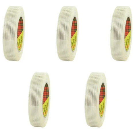 Lot De 5 Rubans Adhésifs Armés 3M - Transparent - 25mm - 8956-25 1 Lot De 5 Rubans Adhésifs Armés 3M - Transparent - 25mm - 8956-25