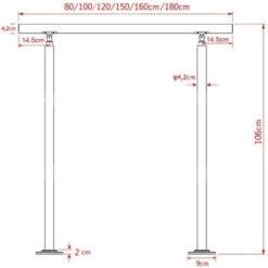 Rampe Escalier Acier Affiné V2A 180cm Rambarde Main Courante Balustrade 7 Rampe Escalier Acier Affiné V2A 180cm Rambarde Main Courante Balustrade -Mottetch Boutique 4985452 3