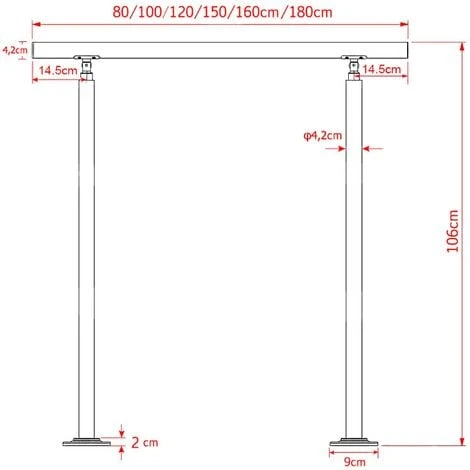 Rampe Escalier Acier Affiné V2A 180cm Rambarde Main Courante Balustrade 3 Rampe Escalier Acier Affiné V2A 180cm Rambarde Main Courante Balustrade – Image 3
