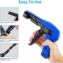 Pistolet à Attache De Câble, Pistolet à Attache à Glissière Professionnel, Outil De Fixation Et De Coupe De Fil De Câble, Installation Et Coupe D'attaches En Nylon En Plastique -Mottetch Boutique 53551072 3