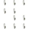 Emuca Lot De 10 Supports Emuca Pour Barre De Penderie Armoire En Acier Finition Nickelé