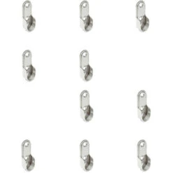 Emuca Lot De 10 Supports Emuca Pour Barre De Penderie Armoire En Acier Finition Nickelé