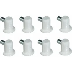 8x Taquet Blanc Support Plateau Plaque Verre Ou Bois Meuble étagère Armoire