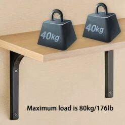 4pcs Triomphe Équerre Pour Étagère Murale Noire Support D’Étagère En Métal Équerre De Fixation Murale Equerre Murale En Forme De L Pour Meubles Décoration Connexion Avec Vis 150 X 125mm 8 4pcs Triomphe Équerre Pour Étagère Murale Noire Support D’Étagère En Métal Équerre De Fixation Murale Equerre Murale En Forme De L Pour Meubles Décoration Connexion Avec Vis 150 X 125mm -Mottetch Boutique 55392591 4