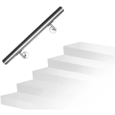 Randaco Main Courante En Acier Inoxydable Rampe D'escalier Support Mural Dispositif De Fixation Escaliers Acier Affiné 50cm 1 Randaco Main Courante En Acier Inoxydable Rampe D'escalier Support Mural Dispositif De Fixation Escaliers Acier Affiné 50cm