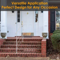 Randaco Rampe D'escalier Garde-corps De Porte Fenêtre Acier Inoxydable Main Courante Balustrade 80 Cm 2 Crossbars -Mottetch Boutique 56396510 4