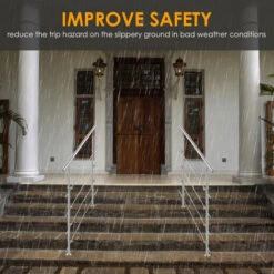 SWANEW Garde-corps De Porte Fenêtre Rampe D'escalier Acier Inoxydable Main Courante Balustrade 100 Cm 0 Crossbars -Mottetch Boutique 57503980 3