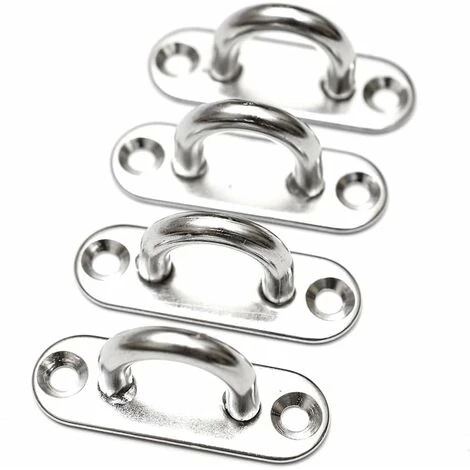 Déstockage 4Pcs 5mm Pontet En Acier Inoxydable Oeil Plaques Pad Eye Ring Hook 1 Déstockage 4Pcs 5mm Pontet En Acier Inoxydable Oeil Plaques Pad Eye Ring Hook