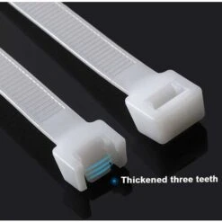 LYCXAMES -- 25CM Zip Ties White (100 Pack) 70lb Strength Heavy Duty Cable Wire Ties By Bolt Dropper, Self-Locking Nylon Zip Ties For Indoor And Outdoor -Mottetch Boutique 59304058 4