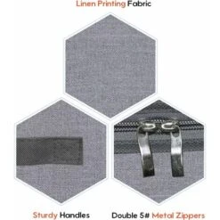 Sac De Rangement Sous Lit Lot De 2, Closet Organizer Sac Souple, Pliable, Pour Ranger Les Vêtements, Couettes, 100 X 50 X 15 Cm, Gris Lin, -Mottetch Boutique 59335634 3