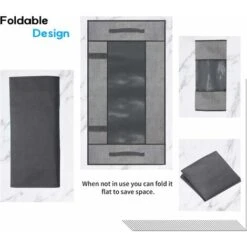 Sac De Rangement Sous Lit Lot De 2, Closet Organizer Sac Souple, Pliable, Pour Ranger Les Vêtements, Couettes, 100 X 50 X 15 Cm, Gris Lin, -Mottetch Boutique 59335634 5