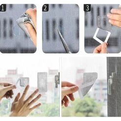 Déstockage 30pcs Ruban De Réparation Pour Moustiquaire,Réparation De Fenêtre Et Porte Moustiquaire Adhésif Maille Autocollant,Utilisé Pour Réparer Les Moustiquaires,Gaze -Mottetch Boutique 59854088 5