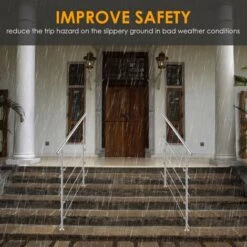 EINFEBEN Rampe D’escalier Acier Inoxydable,Rambarde Main Pour L'intérieur Et L'extérieur Balustrade Pour Balcon,1004.2106.5cm Avec 0 Tringles -Mottetch Boutique 60067091 3