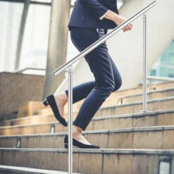 EINFEBEN Garde-corps De Porte Fenêtre Rampe D'escalier Acier Inoxydable Main Courante Balustrade 100 Cm 0 Crossbars -Mottetch Boutique 60068437 3