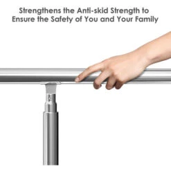 EINFEBEN Garde-corps De Porte Fenêtre Rampe D'escalier Acier Inoxydable Main Courante Balustrade 100 Cm 0 Crossbars -Mottetch Boutique 60068437 4