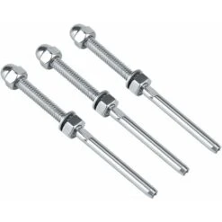 Câble Garde-corps Système Fileté Extrémité Du Goujon Terminal Pour 1/8 Câble Plate-forme Garde-corps Main Swage Tendeur De Câble En Acier Inoxydable（10pcs）LO-Ron