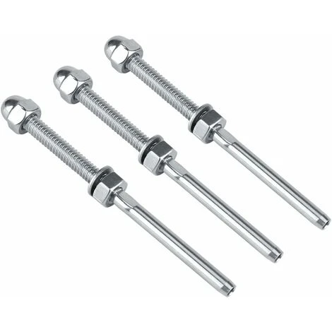 Câble Garde-corps Système Fileté Extrémité Du Goujon Terminal Pour 1/8 Câble Plate-forme Garde-corps Main Swage Tendeur De Câble En Acier Inoxydable(10pcs)LO-Ron 1 Câble Garde-corps Système Fileté Extrémité Du Goujon Terminal Pour 1/8 Câble Plate-forme Garde-corps Main Swage Tendeur De Câble En Acier Inoxydable(10pcs)LO-Ron