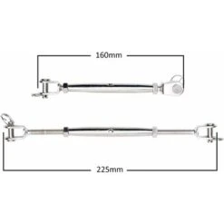 Ridoir M6 2 Pièces, Tendeur De Câble En Acier Inoxydable Tendeur ﬁl Avec Embouts Soudés Et Fermés LO-Ron -Mottetch Boutique 60154970 4