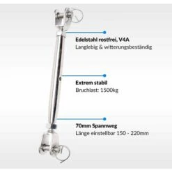Ridoir M6 2 Pièces, Tendeur De Câble En Acier Inoxydable Tendeur ﬁl Avec Embouts Soudés Et Fermés LO-Ron -Mottetch Boutique 60154970 5